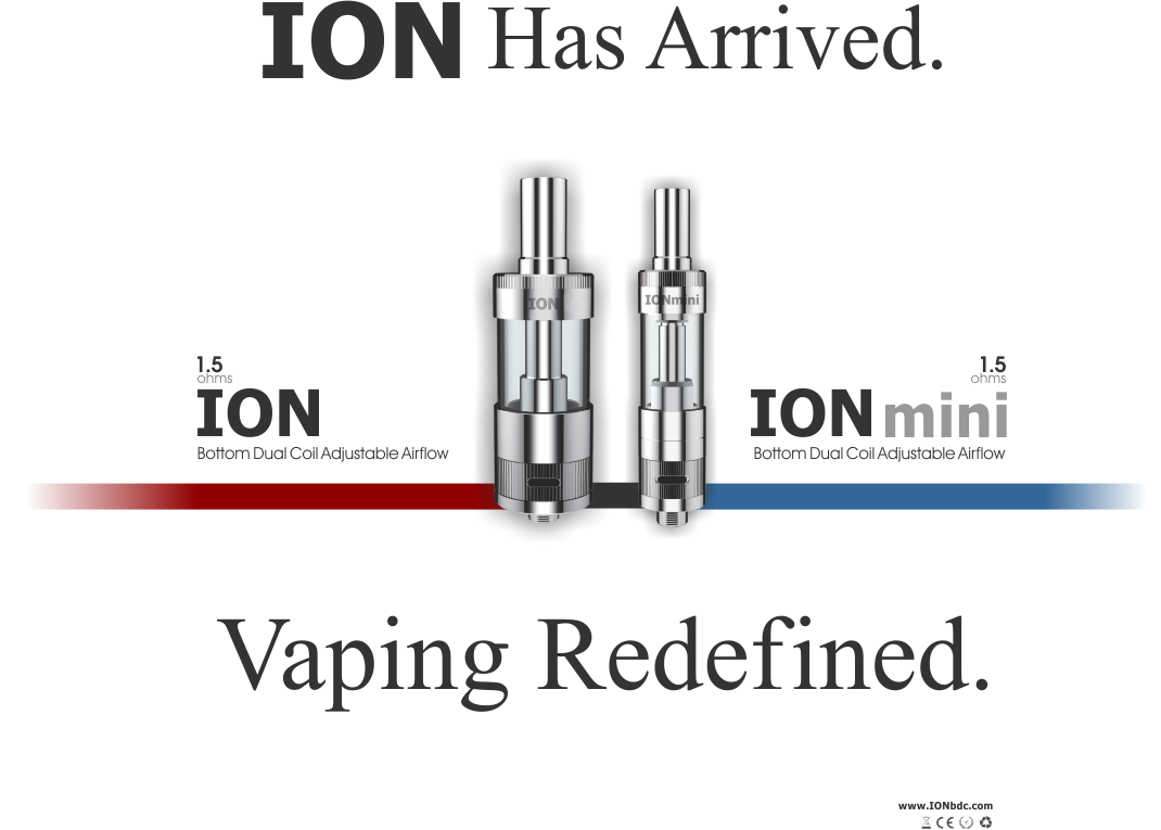 ION and ION mini Bottom Dual Coil Vaporizer Tanks
